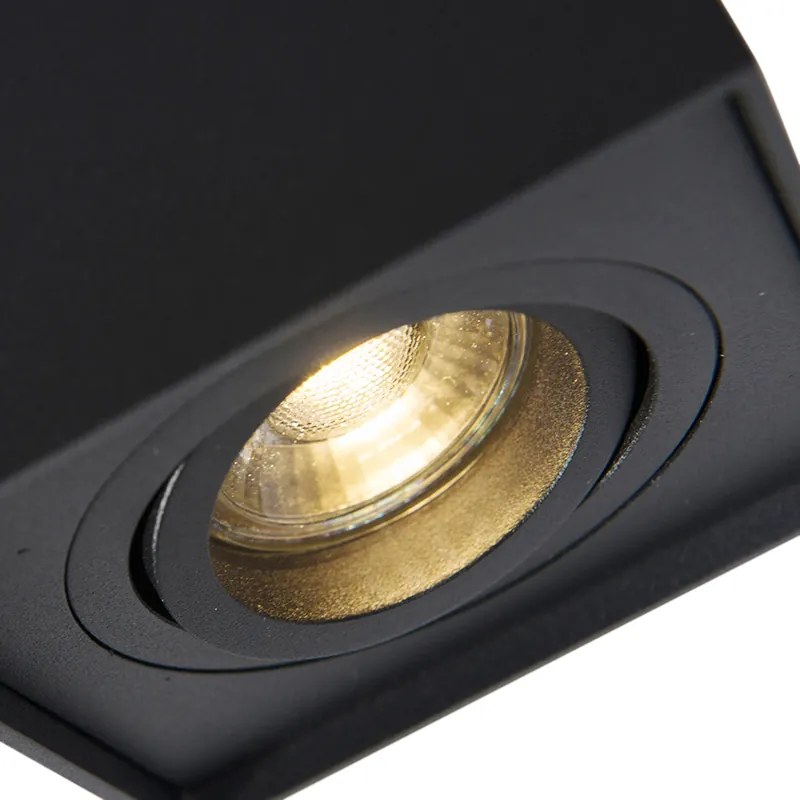 Bodové svetlo čierne nastaviteľné - Quadro 1 up