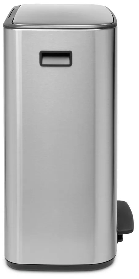 Nášľapný oceľový odpadkový kôš v matne striebornej farbe 60 l Bo – Brabantia