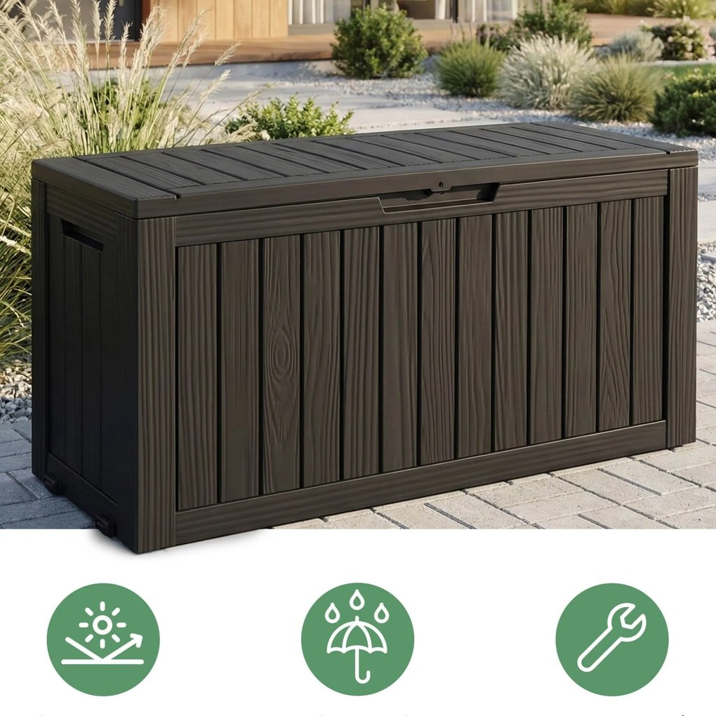 Záhradný úložný box Ezra 272 L čierny