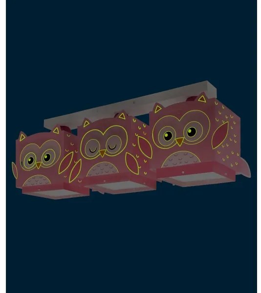 Dalber 64483 - Detské stropné svietidlo LITTLE FRIENDS 3xE27/15W/230V