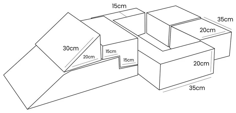 Krémové menčestrové penové ihrisko 100x35x40 cm Montessori – Meowbaby