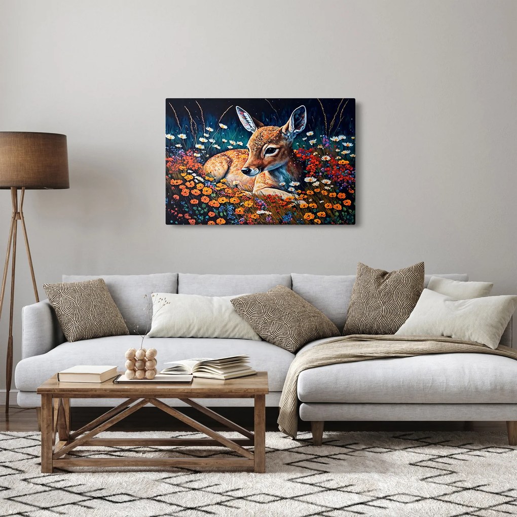 Obraz - Maľované srne (90x60 cm)