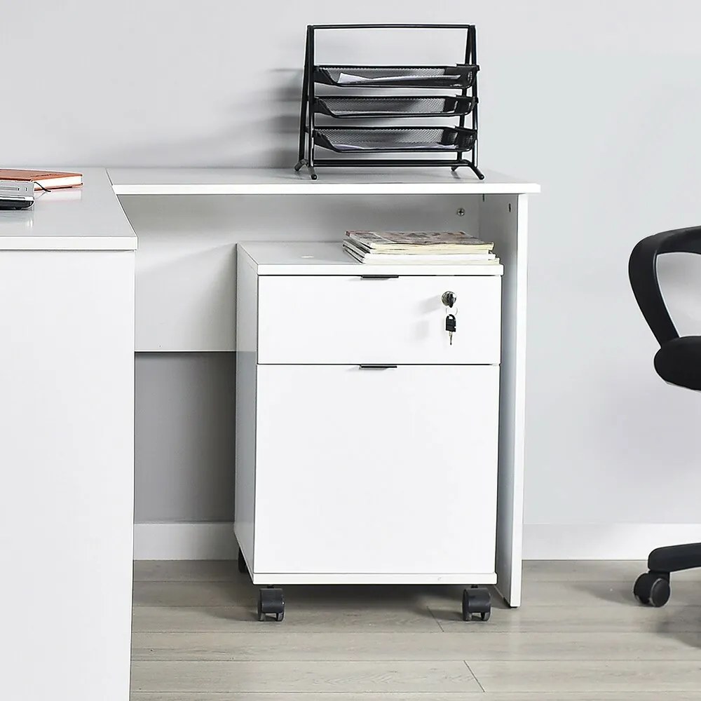 Komoda na kolieskach White