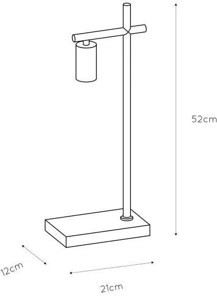 Lucide 21521/01/30 - Stolná lampa LEANNE 1xE27/40W/230V