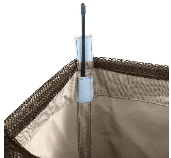 WENKO 3450113100 - Prádelný kôš CORNO 18,5x60 cm béžová/čierna