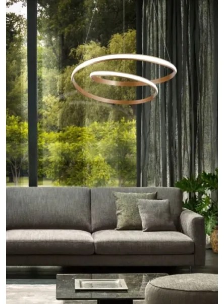 Redo 01-1796 - LED luster na lanku TORSION LED/40W/230V bronzový