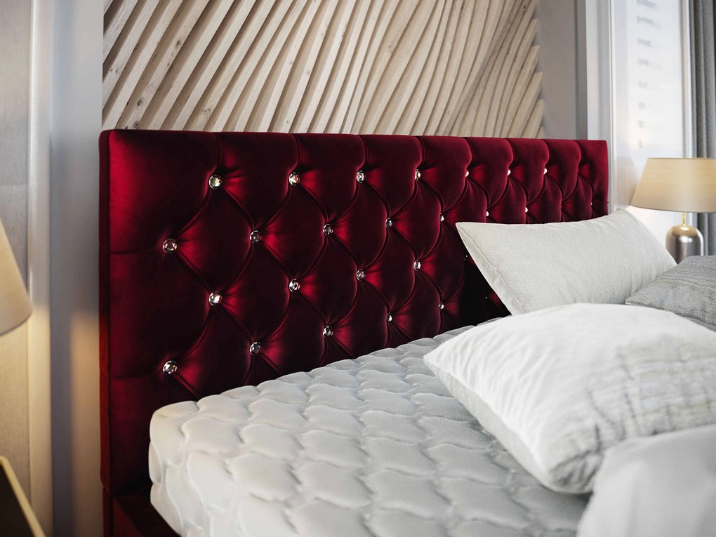 Manželská posteľ 160 cm Quintin (svetlomodrá) (s roštom a úložným priestorom). Vlastná spoľahlivá doprava až k Vám domov. 1047138