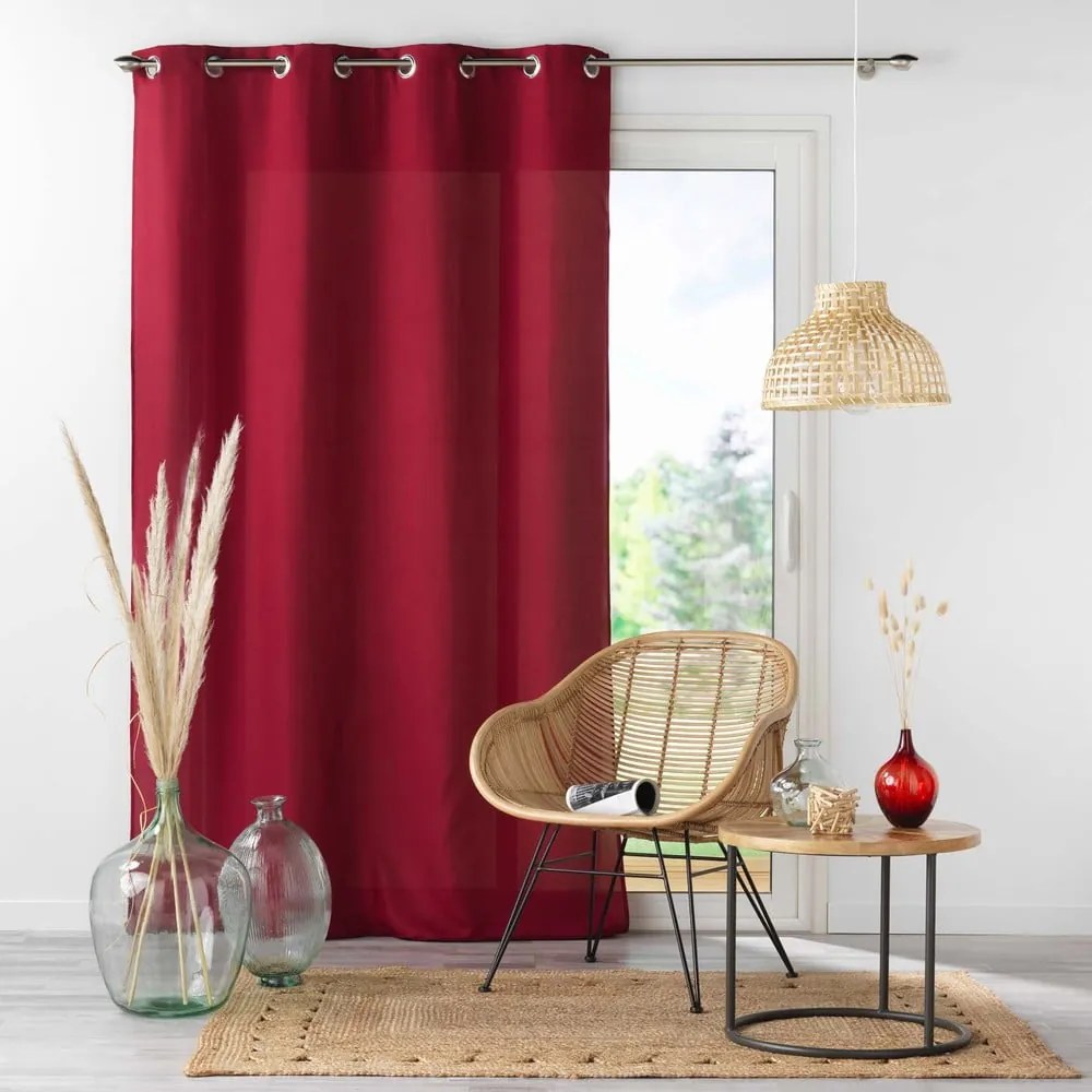 Vínový záves z mikrovlákna 140x260 cm Absolu – douceur d'intérieur