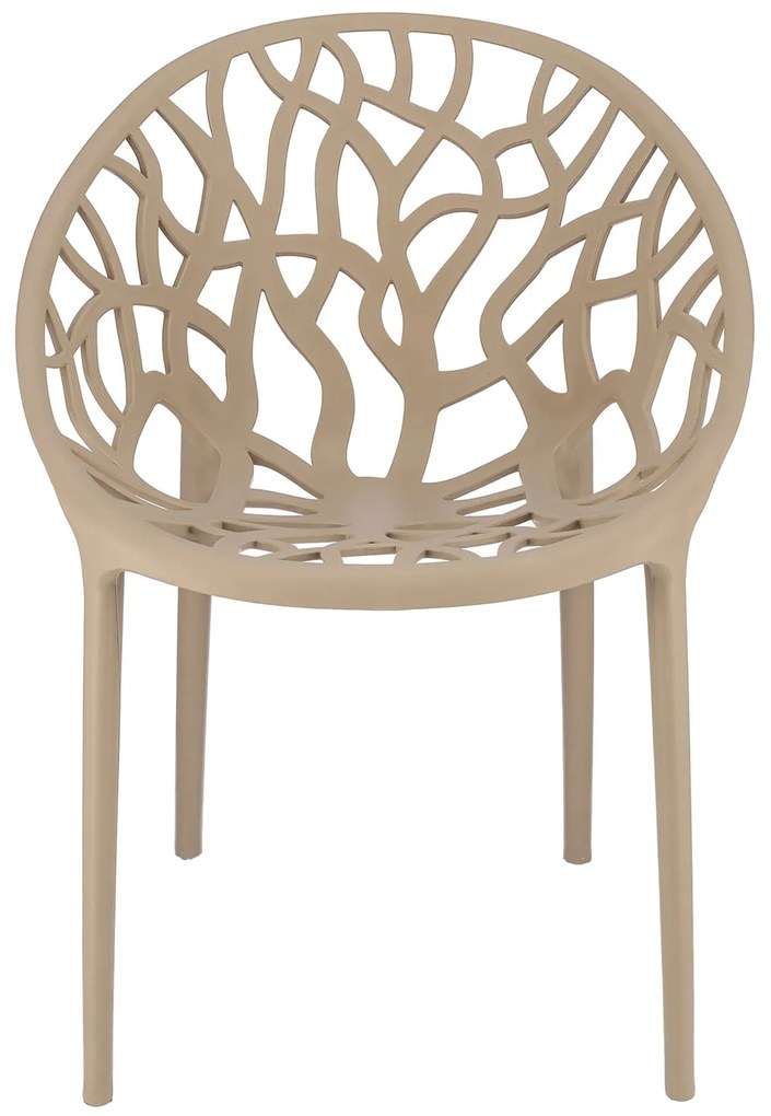 Dekorstudio Plastová dizajnová stolička ALBERO béžová