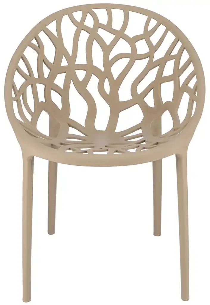 Dekorstudio Plastová dizajnová stolička ALBERO béžová | BIANO