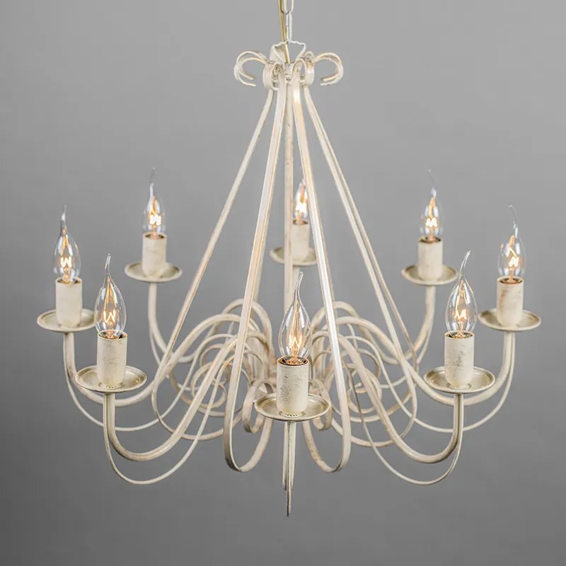 Lustr krémovej farby 60 cm s tienidlami v odtieni taupe - Giuseppe 8