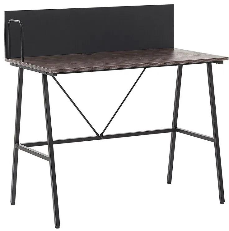 Stôl tmavé drevo 100 x 50 cm HASTINGS Beliani