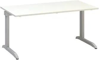 Kancelársky stôl Alfa 300, 160 x 80 x 74,2 cm, rovné vyhotovenie, dezén biely, RAL9022