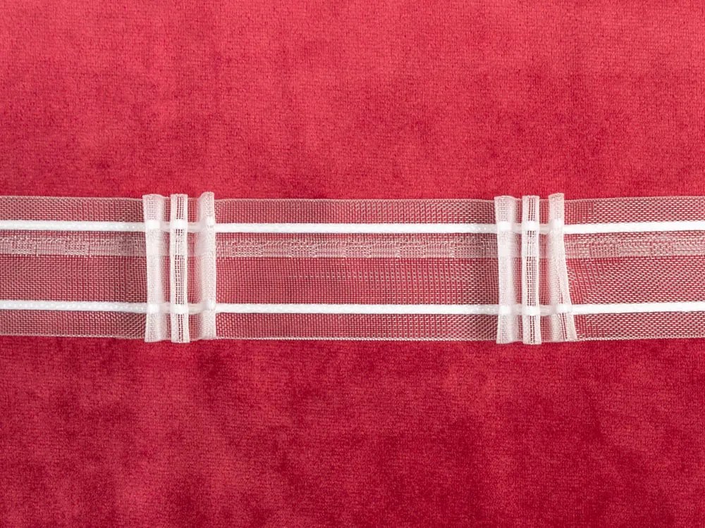 Riasiaca stuha RS-018 trojité mašličky - šírka 4 cm - riasenie 1:2