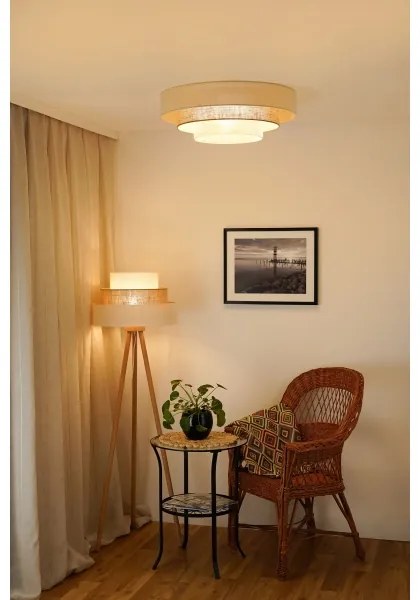 Brilagi-LED Stropné svietidlo DENVER LUNETA LED/12W/230V pr. 60 cm béžová/krémová