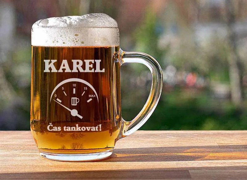 Pieskovaný polliter na pivo Čas tankovať
