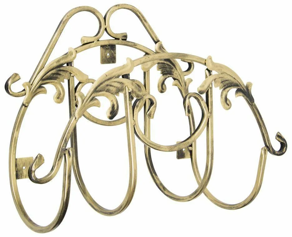 Kovový nástenný držiak na záhradnú hadicu Arnaut, 48x35 cm, zlatá