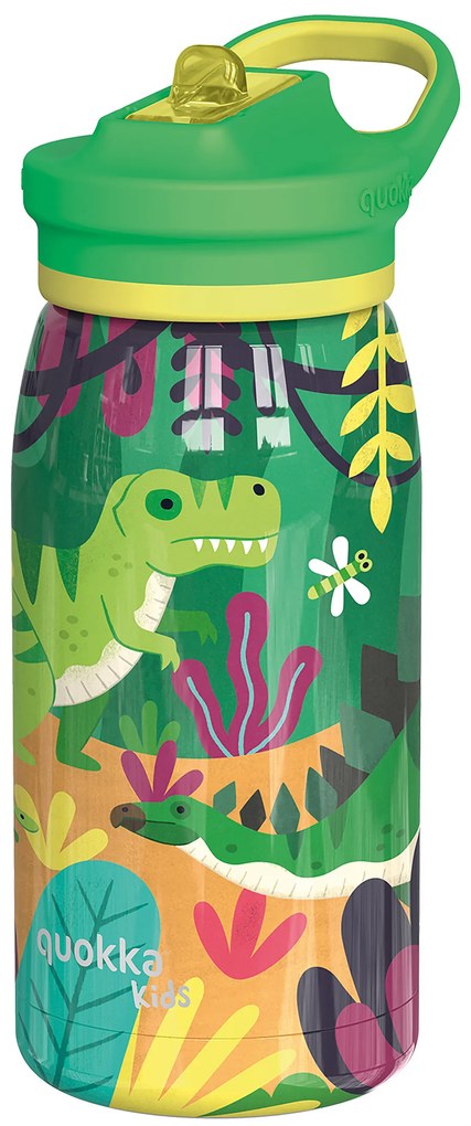 Nerezová termofľaša s náustkom Pop Kids Dinosaurus Jungle 445 ml