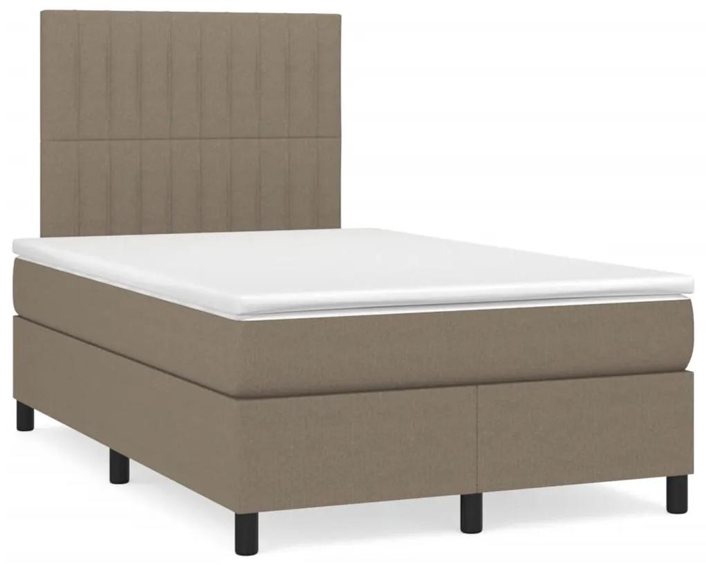 Boxspring posteľ s matracom sivohnedá 120x190 cm látka 3269899