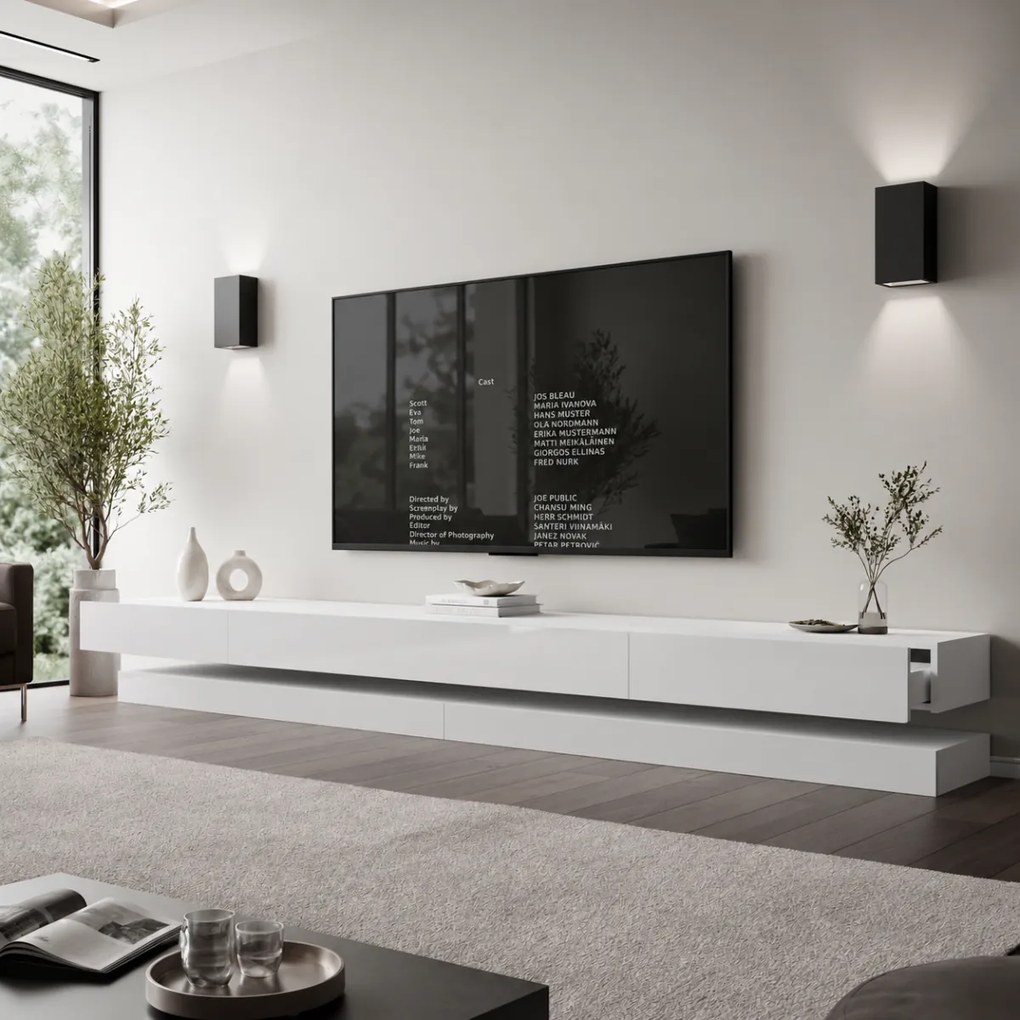 TV STOLIK SALLE BIELY LESK 280 cm