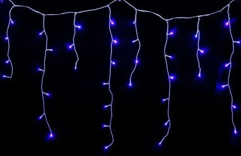 Vianočný LED svetelný záves so zábleskami, 3m, 120 LED, prepojovateľný, rôzne farby na výber Barva: Teplá bílá