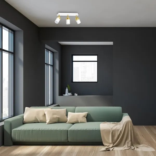 Bodové svietidlo JOKER 3xGU10/25W/230V biela/zlatá