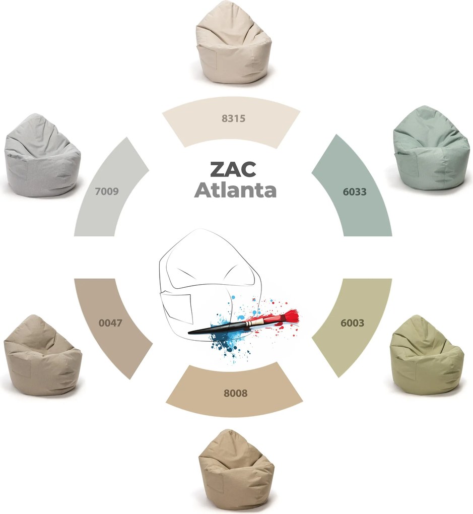 Sedací vak Zac Atlanta – vodeodolný outdoor vak na terasu a do záhrady Farba: Béžový