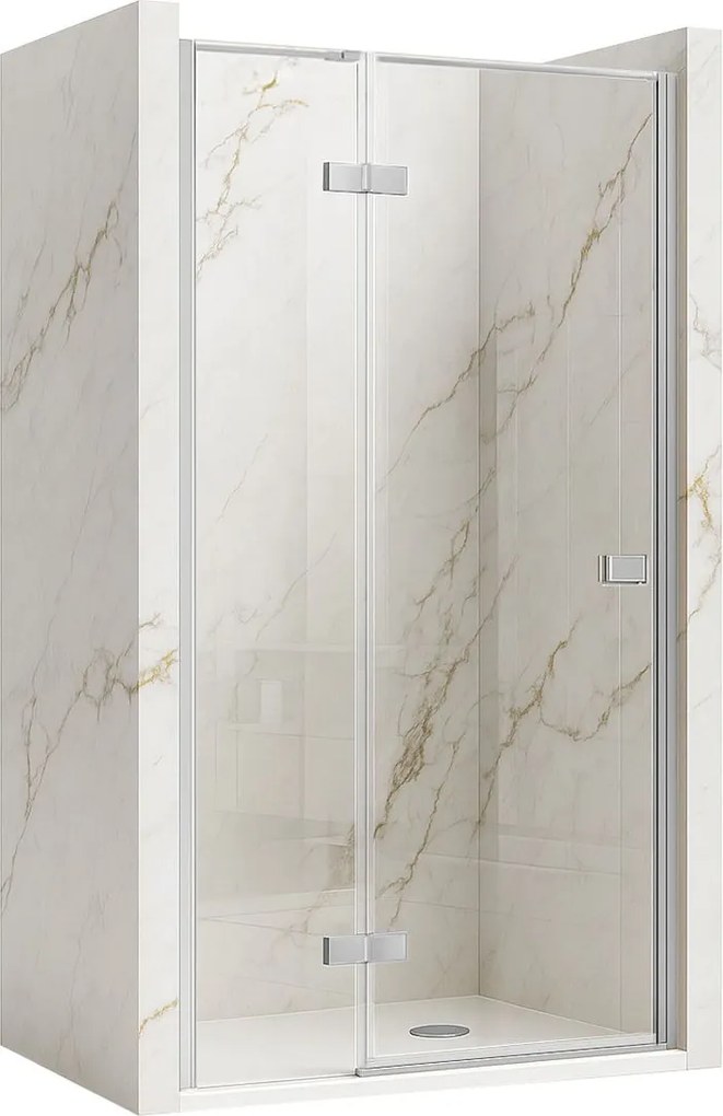 Jednokrídlové sprchové dvere REA ATLAS PRAVÉ 120 cm, chróm/transparent - bez vaničky