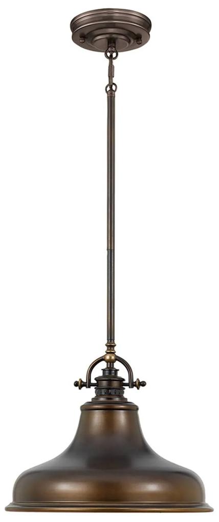 Závesná lampa Emery 1-pl. bronz Ø 34,3 cm