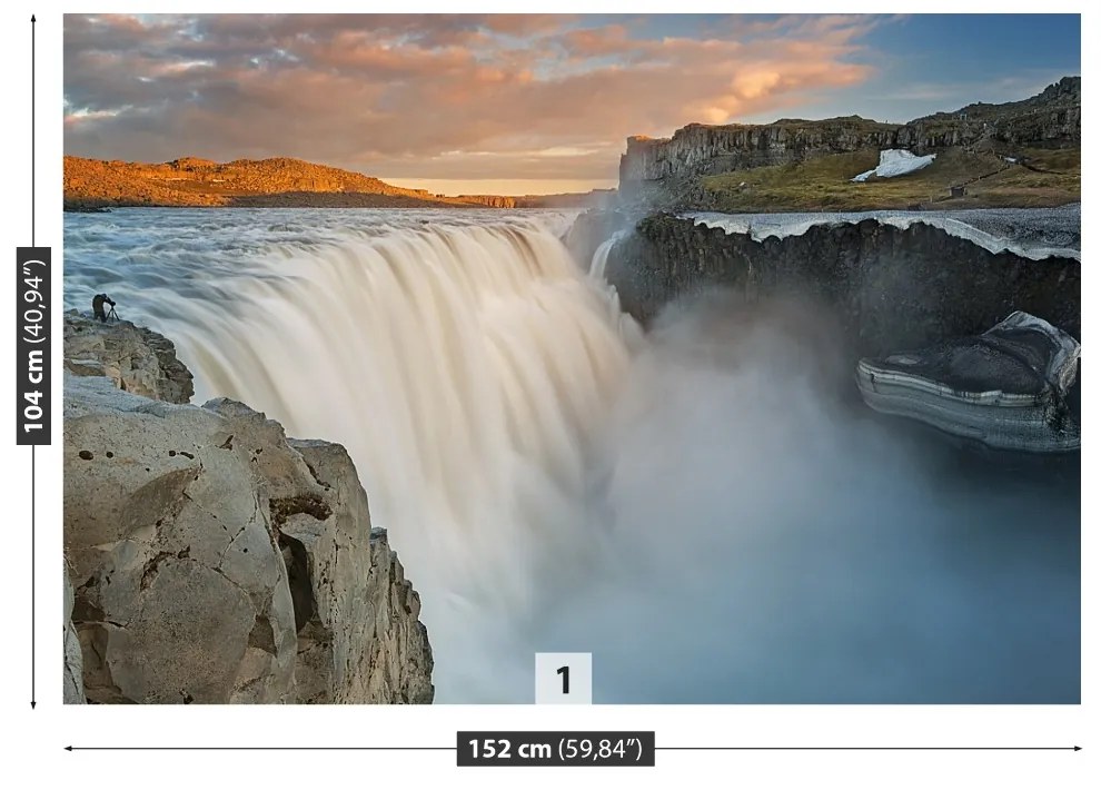 Fototapeta Vliesová Vodopád dettifoss 104x70 cm