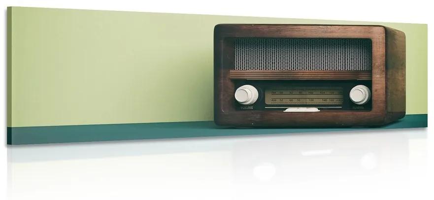 Obraz retro rádio - 120x40