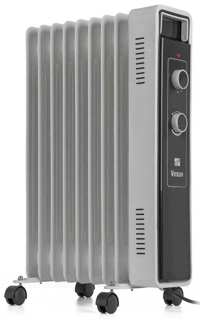 G21 Vesuv olejový radiátor, 9 rebier, 2000 W,biely