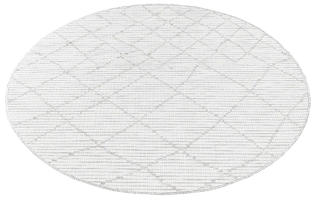 Dekorstudio Šnúrkový okrúhly koberec PALM 3526 - sivý Priemer koberca: 120cm