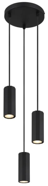 Globo 57918-3HB - Luster na lanku JAMES 3xGU10/25W/230V čierna