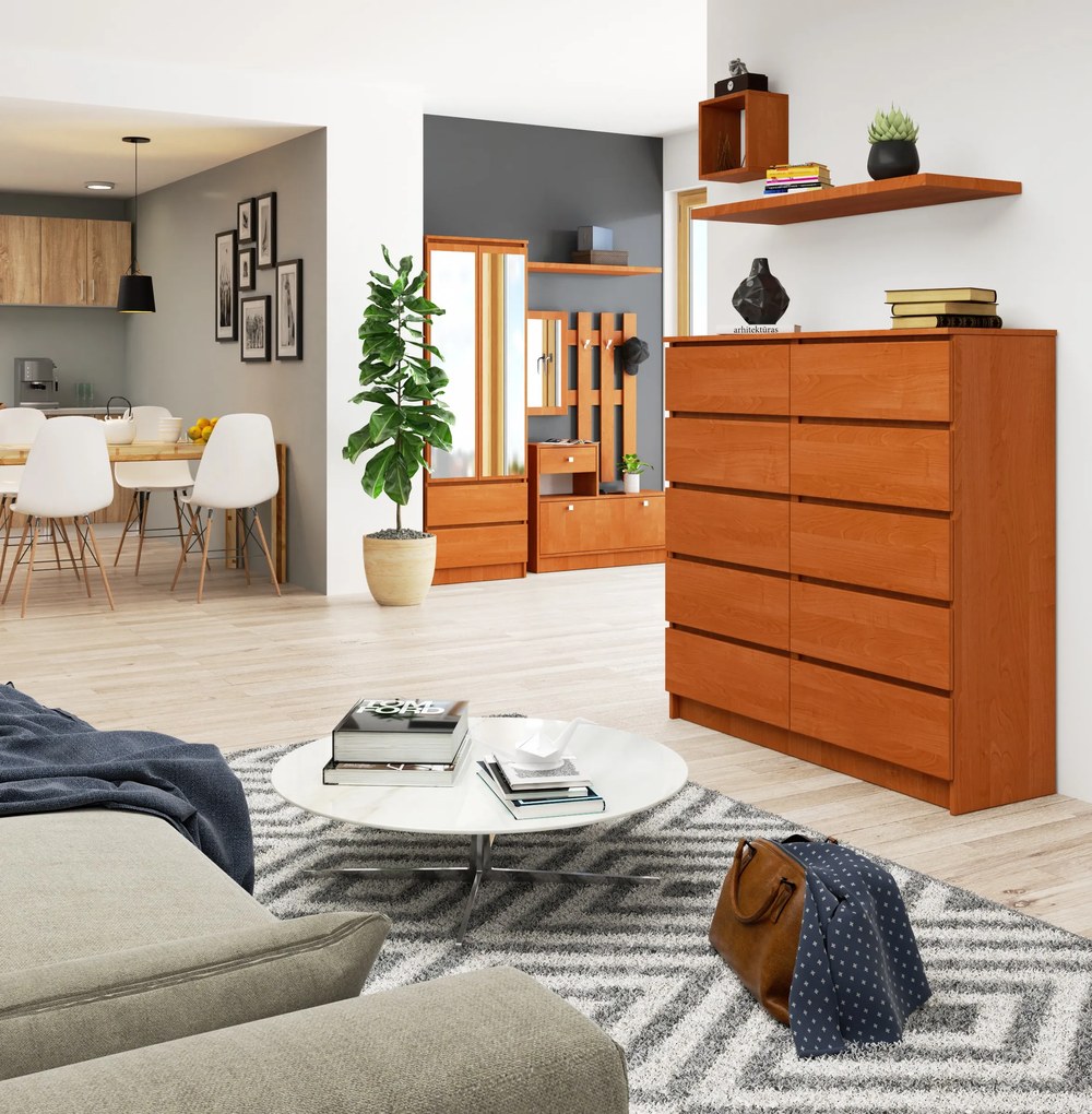 Komoda Kraft 10SZ (jelša). Akcia -15%. Vlastná spoľahlivá doprava až k Vám domov. 1117148