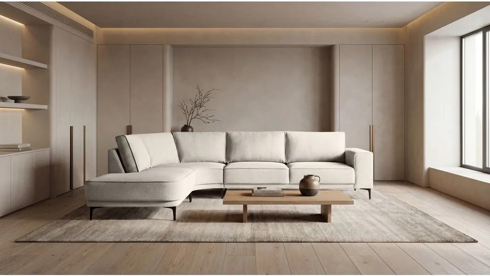 Krémová rohová pohovka (ľavý roh) Copenhagen – Scandic