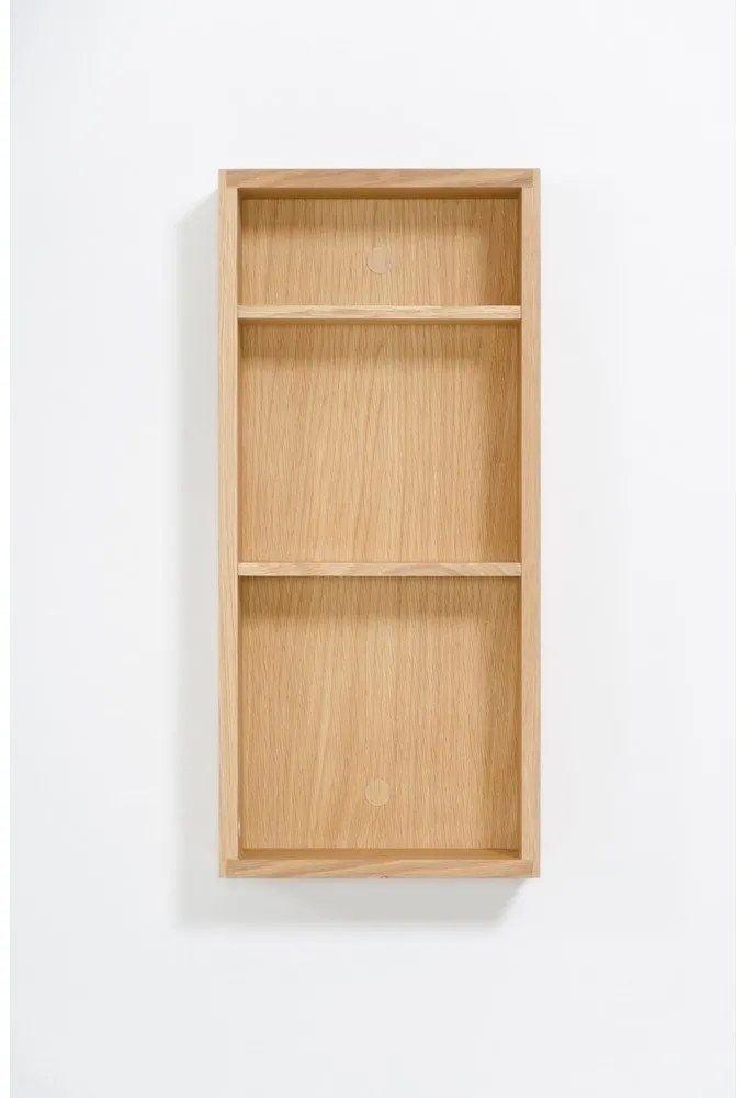 Nástenná kúpeľňová polica z dubového dreva Wireworks Slimline