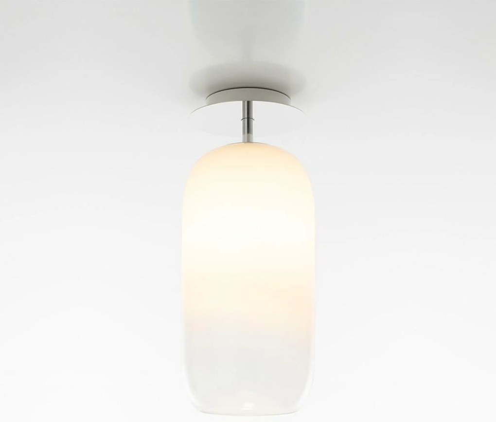 Stropné svietidlo Artemide Gople biela, fúkané sklo, E27, 20W, IP20