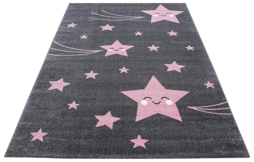 Ayyildiz Detský kusový koberec KIDS 0610, Ružová Rozmer koberca: 200 x 290 cm