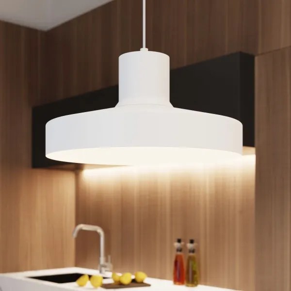 Sollux SL.1702 - Luster na lanku BILO 1xE27/15W/230V pr. 35 cm biela