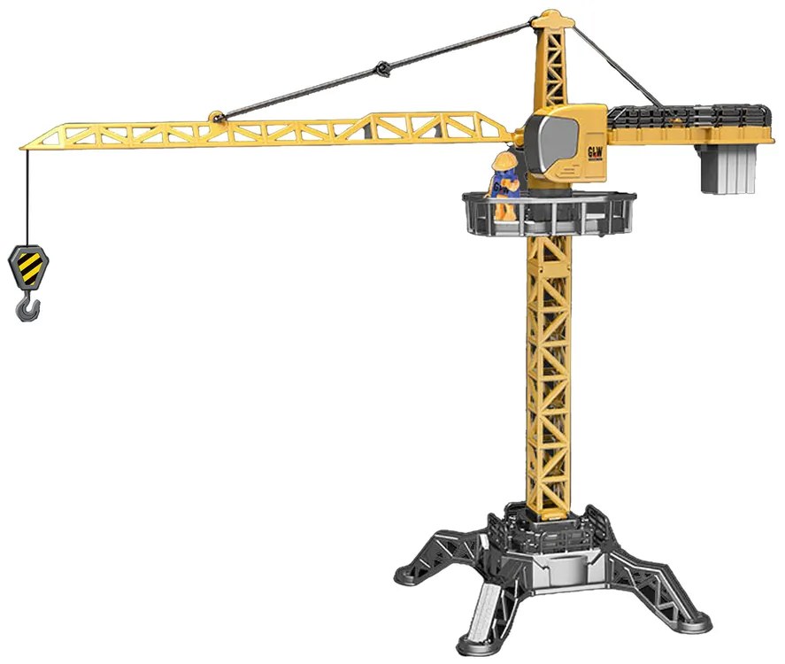Lean Toys Stavebný žeriav 95cm - žltý