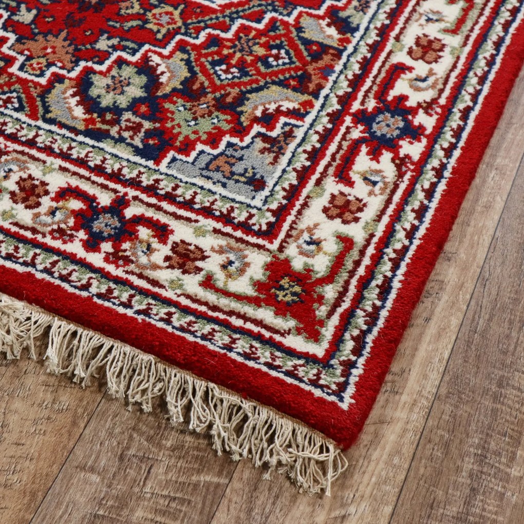 Asra, Kusový ručne tkaný koberec Bidjar red, 90x160, červená, obývacia izba