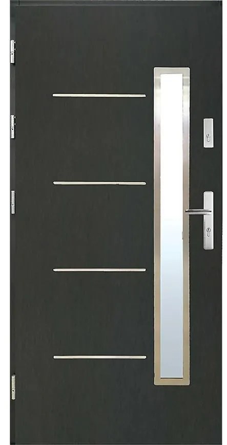Dvere vchodové WZ 68 90L antracit