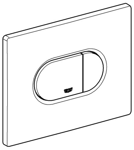 GROHE 38858SH0 - Splachovacie tlačidlo ARENA COSMOPOLITAN 156 × 197 mm biele