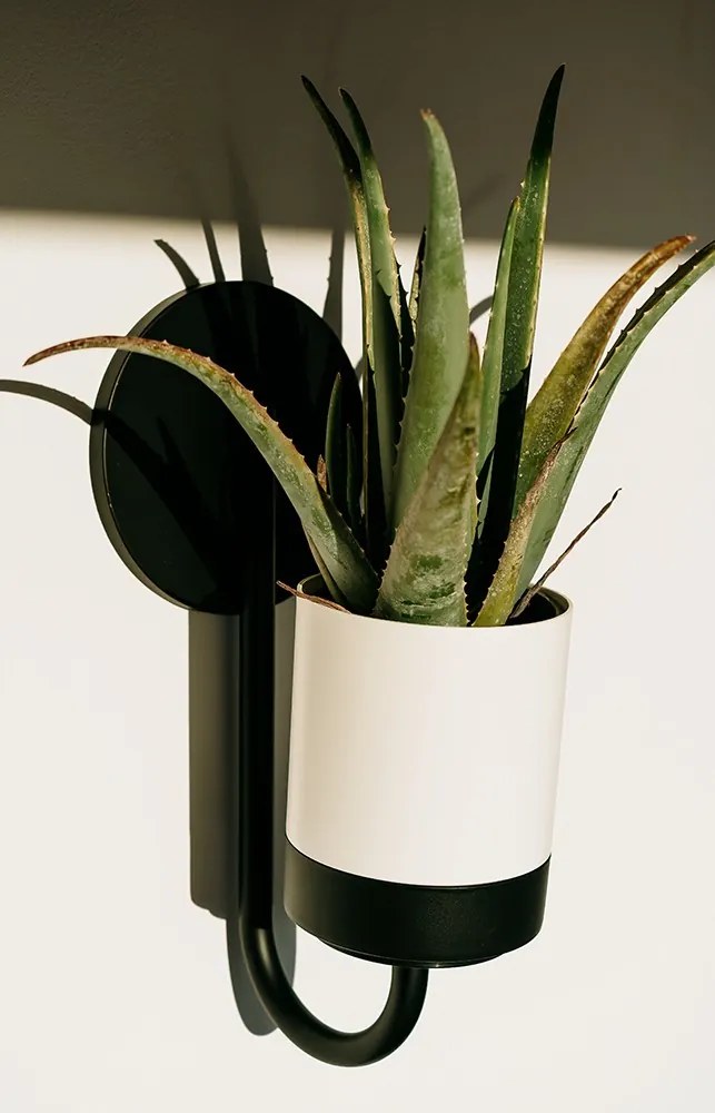 Nástenný kvetináč BLOOMIEXER biely/čierny