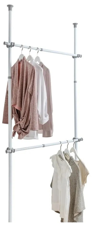 Súprava 2 teleskopických tyčí na oblečenie Wenko Herkules, dĺžka 75 - 120 cm