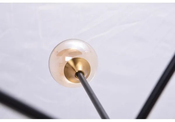 Azzardo AZ4700 - Luster na tyči SOLEN 6xG9/30W/230V čierna/zlatá