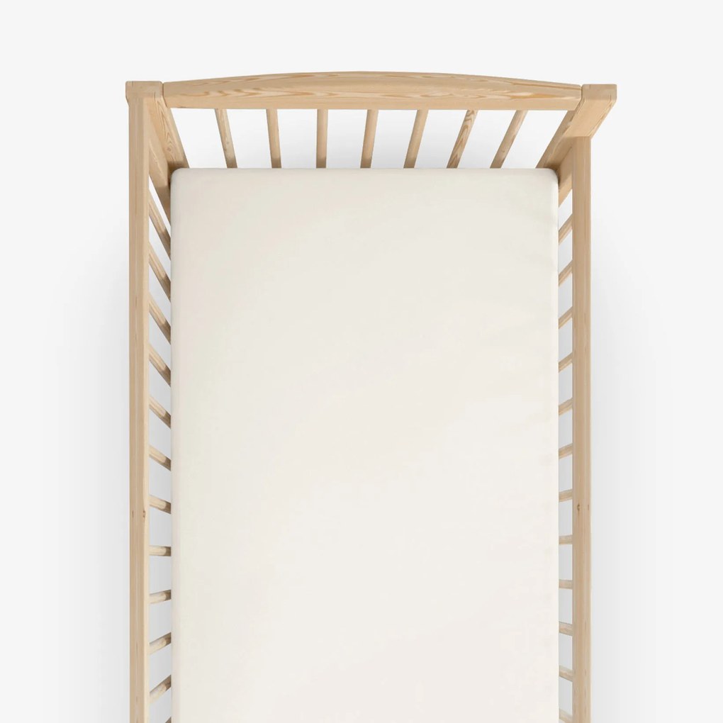 Goldea bavlnená plachta do detskej postieľky - slonová kosť 60 x 120 cm