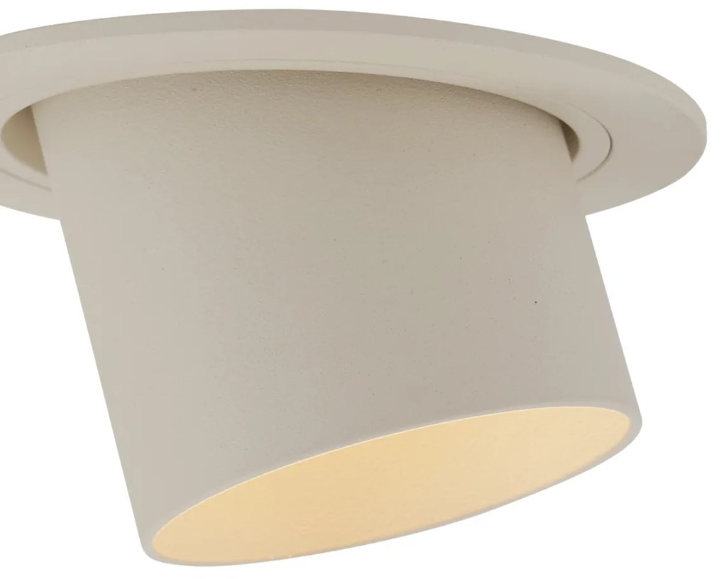 Moderné zabudované bodové svetlo béžové GU10 50 mm okrúhle výkyvné - Installa
