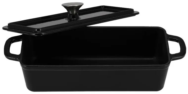 Silvercrest®  Liatinový hrniec/forma na chlieb Premium (obdĺžnikový tvar, čierna)  (100393138)